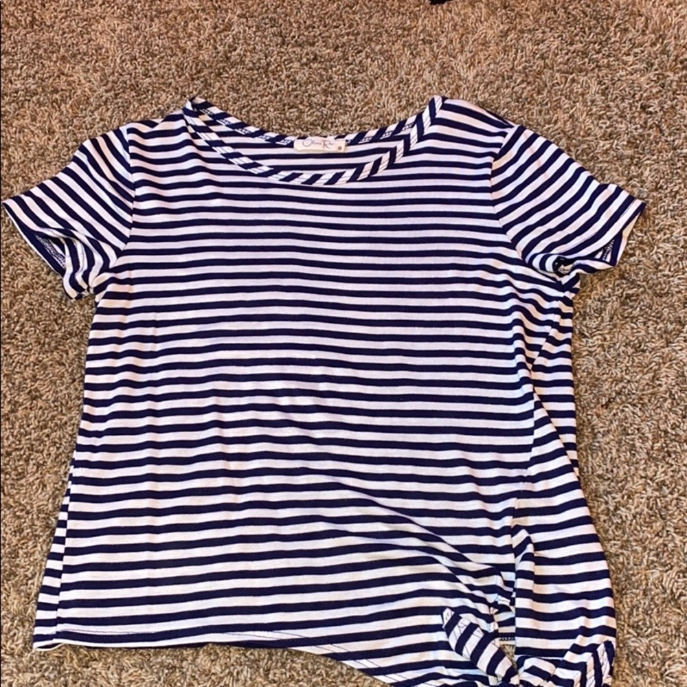 Short sleeve striped tee